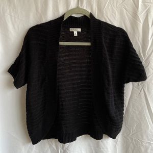 Black Croft & Barrow Short Sleeve Cardigan, pre-owned, like new, Medium Size